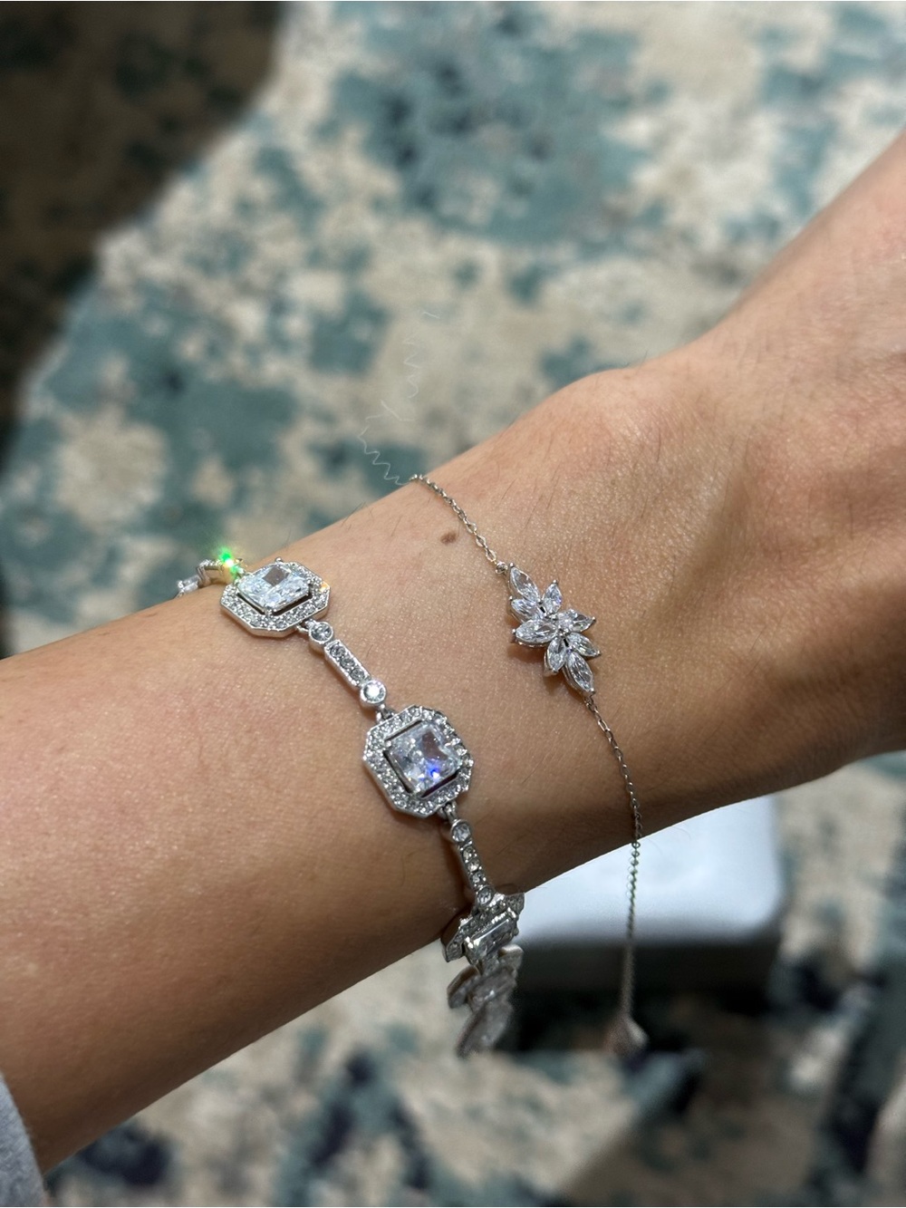 Two crystal bracelets